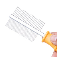 Burt's  Bees for Pets Dual Sided Flea Comb with Handle Made from Recycled Plastics Collected from Coastal Communities | 2-in-1 Grooming Tool for Dogs | Dog Comb Removes Fleas & Flea Eggs