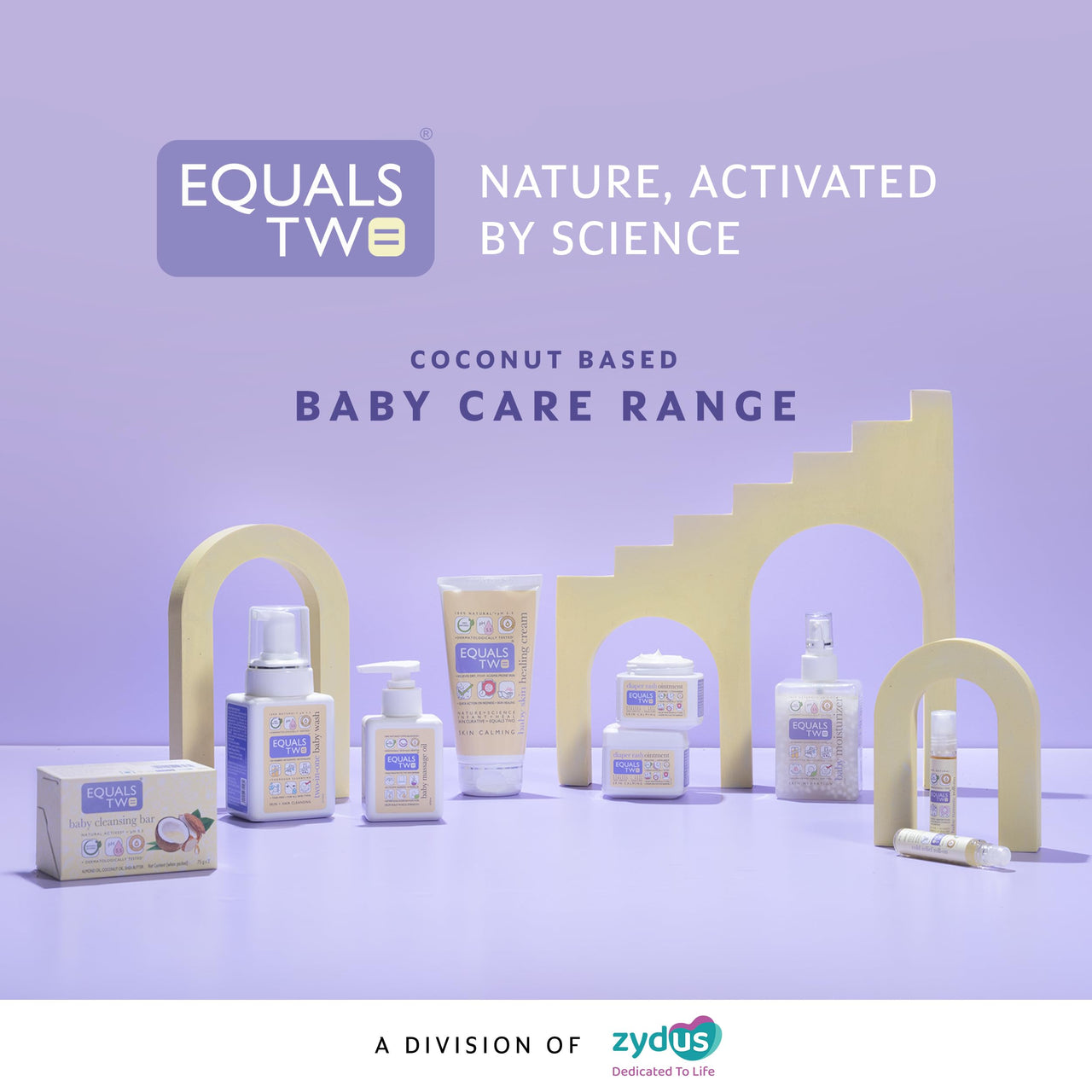 EQUALSTWO Baby Moisturizer, 500ml, 100% Natural Coconut based Daily Baby Skin Care Body Lotion for Nourishing Skin, All Skin Types, PH 5.5, Dermatalogically Tested, No Parabens No Sulphates, Pack 1
