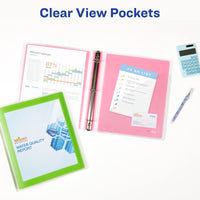 Avery Flexi-View 3 Ring Binder, 1 Inch Round Rings, 1 Red Binder (17606) 1