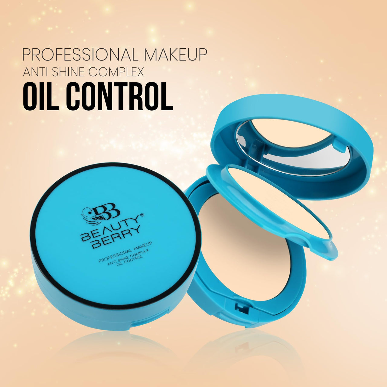 Beauty Berry 2 in 1 Oil Compact Powder | Matte Finish, High Coverage, Lightweight & Silky Smooth Texture | Long Lasting Compact Powder for Women (02 - Natural, 22.5g)