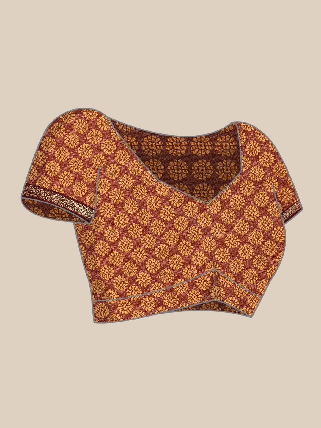 Pandadi Saree Women's  Cotton Silk Saree With Blouse Piece