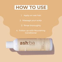 Ashba Botanics Hydrating Shampoo For Men & Women with Dry, Frizzy, Curly & Wavy Hair | Gently Cleanses, Soothes Scalp with Green Tea, Shea Butter, Rice & Quinoa Protein | Paraben, Sulphate Free - 50ml