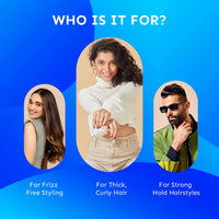 Arata Styling Hair Gel For All Hair Types | Medium to Strong Hold | Tames Flyaways & Adds Definition | Creates Slicked-Back Looks, Adds Texture with Organic Flaxseeds | 50 ML