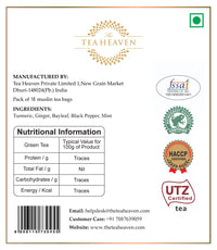 The Tea Heaven | Tea Gift - Immunity Booster- Turmeric Herbal Tea (Wellness Tea) - 100% Organic Ingredients- 17 Tea Bags(16+1 Free Sample)- No Caffeine