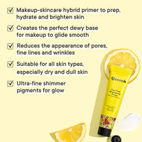 Quench Vitamin C Brightening Primer with Ultra Fine Shimmer Pigment | Gives Brighter, Dewy Complexion | Lightweight & Non-Sticky | Made in Korea (30ml)