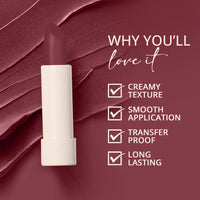 Carlton London Creamy Matte Stardust Bullet Long Stay Lipstick |Enriched with Vitamin E, Castor oil | Intense Colour, Moisturised Lips, Smooth & Light |Upto 8 hrs- 4Gm. (Dahlia)