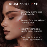 Just Herbs Nourishing Pressed Bronzer Liquorice + Cica for Face Makeup 3.5g (Honey, 3.5)