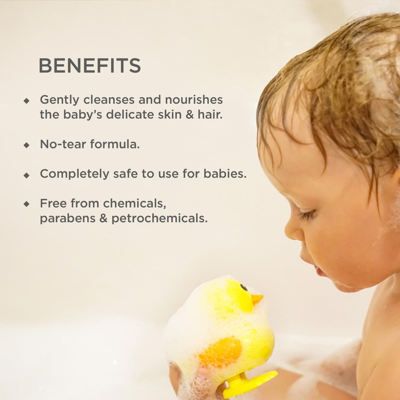 Forest Essentials Baby Hair & Body Wash Dasapushpadi | Gentle Skin & Hair Cleanser for Baby | 200 ml