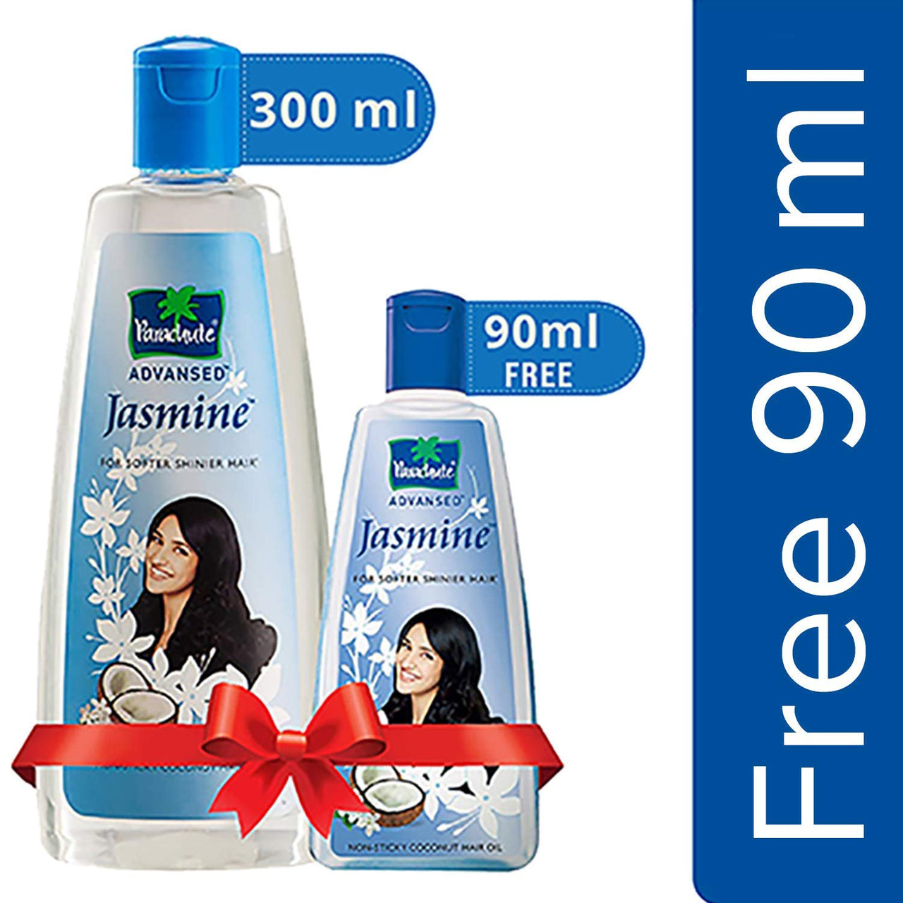 Parachute Advansed Jasmine Coconut Hair Oil, 300ml (Free 90ml) & Jasmine Coconut Hair Oil, 500ml