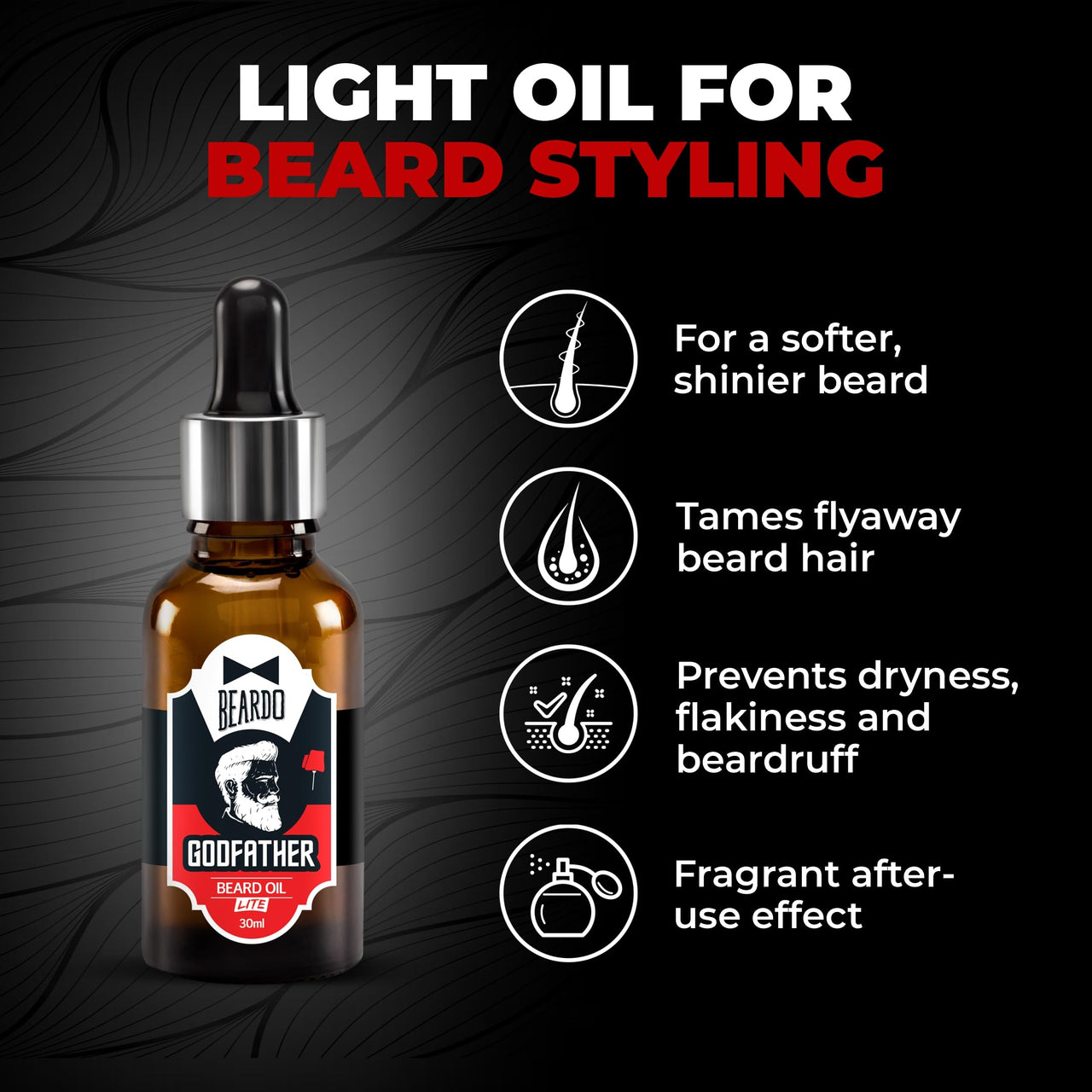 Beardo Godfather Beard Pro Combo |Godfather Beard Oil 30ml, Godfather Beard Wash 100ml, Beard Activator 0.5mm derma roller | Gift for men
