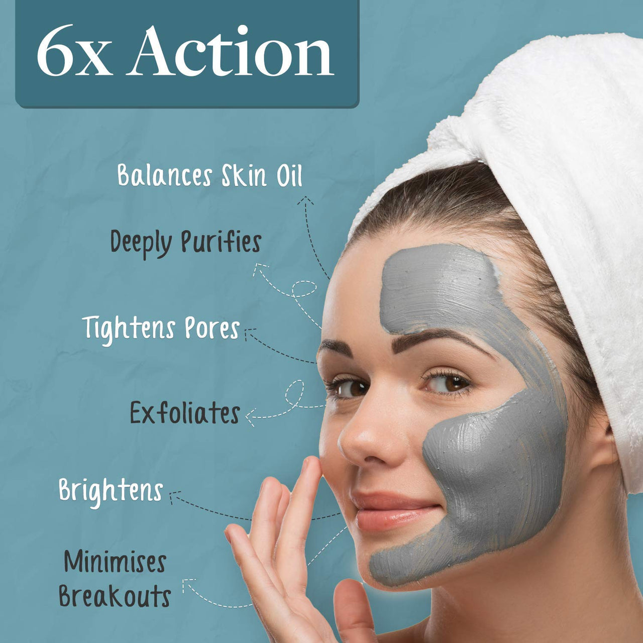 The Moms Co. Natural Clay Face Mask with Moroccan Lava Clay & Activated Charcoal | For Women & Men for Acne reduction, Tighten Pores & Brightens l Normal to Oily Skin-100 Gm