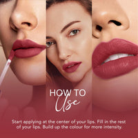 Carlton London Liquid Matte Chuffed Kiss Mocha Me Lipsticks |Enriched with Vitamin E, Avocado Oil | Matte Finish, Non-Sticky and Non-Drying | Upto 12 Hrs- 3ML (Merlot Red)