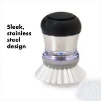 OXO SteeL Soap Dispensing Palm Brush 2-3/4