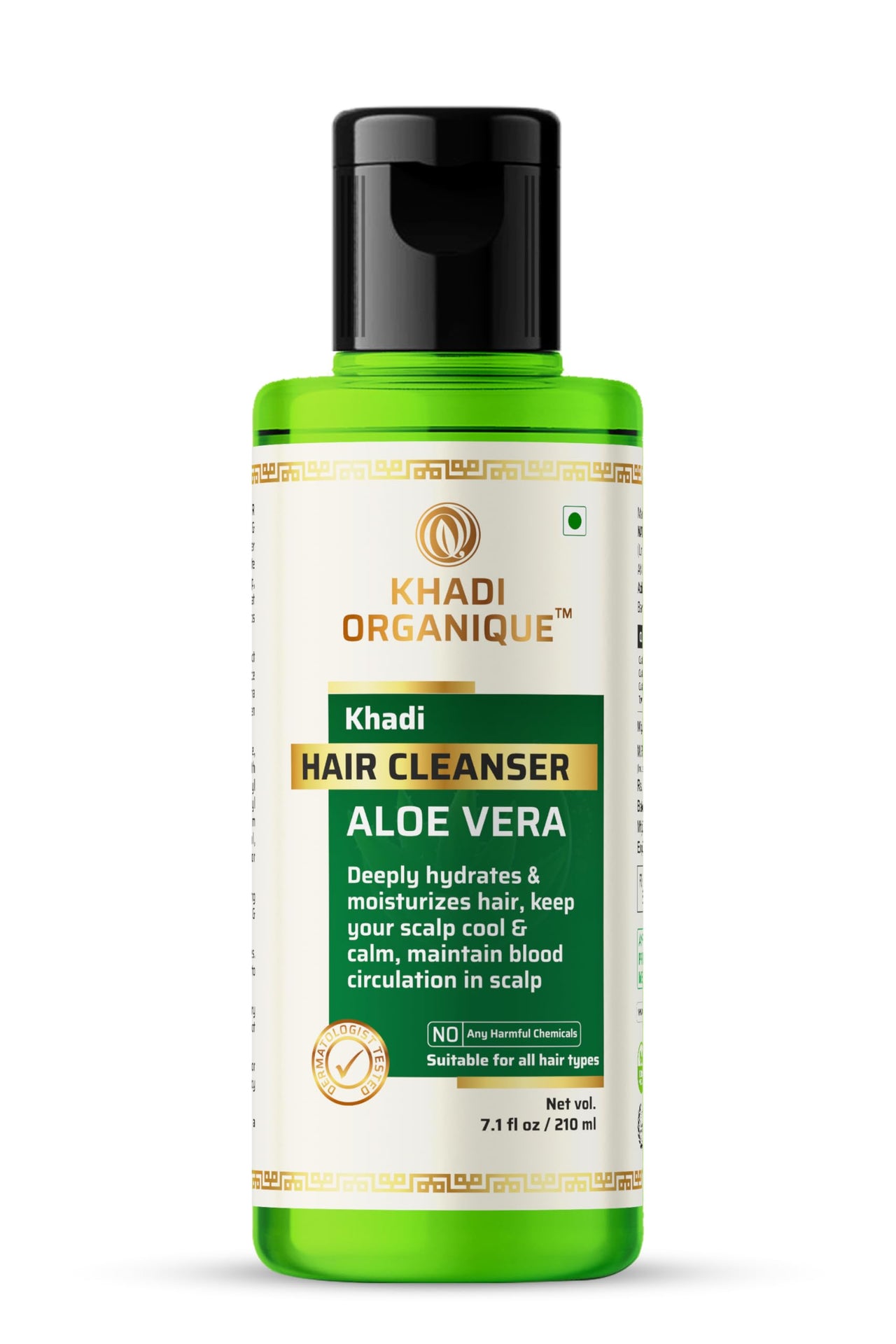 Khadi Organique Herbal Natural Aloevera Hair Shampoo Pack of 4