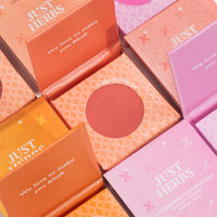 Just Herbs Nourishing Powder Blush Infused with Beetroot & Gotukola Highly Pigmented, Buildable Suitable for All Skin Tones - 3.5 g (Hibiscus Crush)