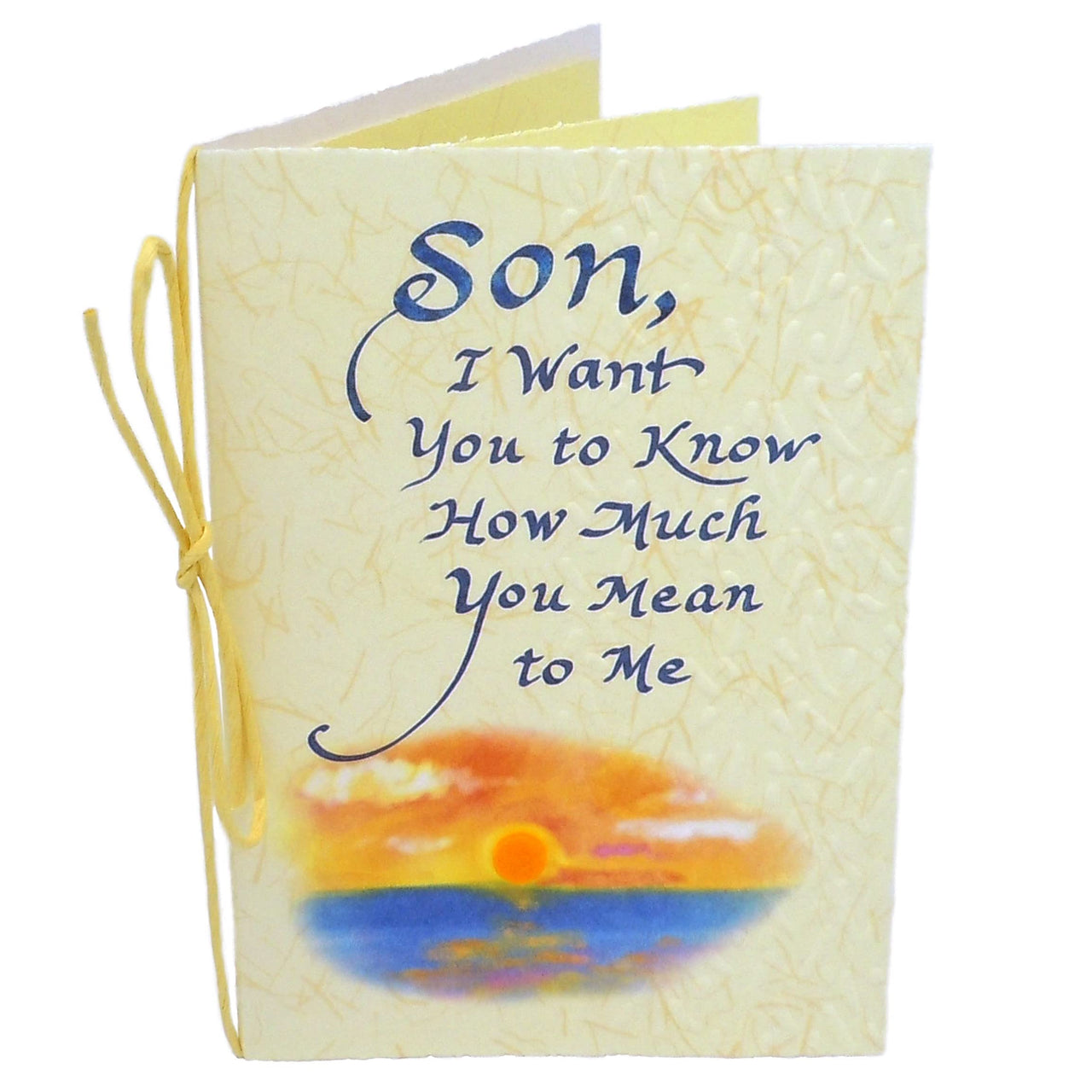 Blue Mountain Arts Son Card—Birthday, Just Because, Graduation, Holiday, or Any Occasion Card (Son, I Want You to Know How Much You Mean to Me) orange and blue