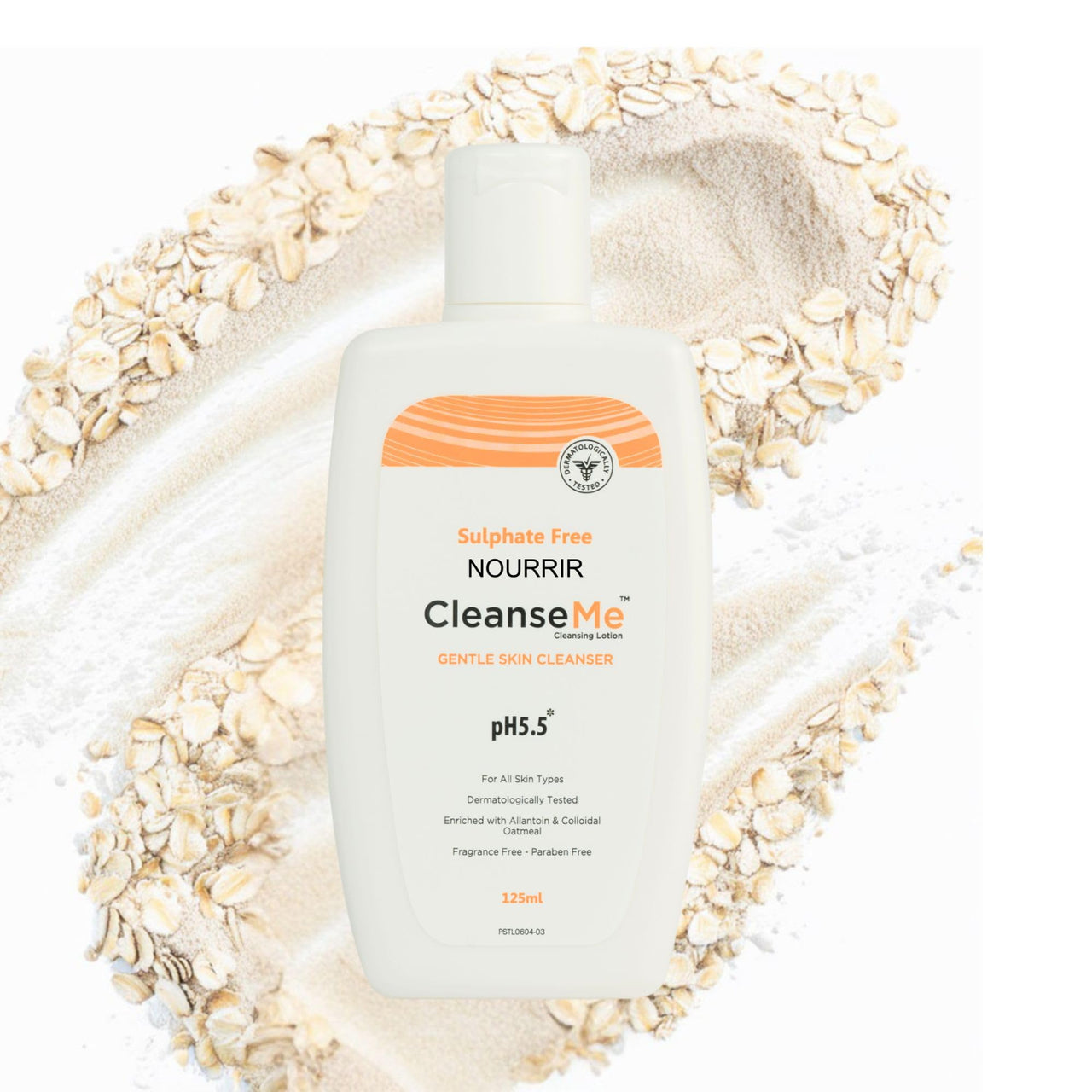 NOURRIR CleanseMe Gentle Skin Cleanser Face Wash | 125 ML |All Skin Types | Enriched with Allantoin & Colloidal Oatmeal | Use with or Without Water | Soap Free