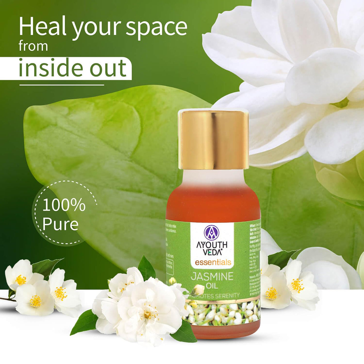 Jasmine essential oil | For Healthy Skin & Hair | Pure & Natural Aromatherapy oil