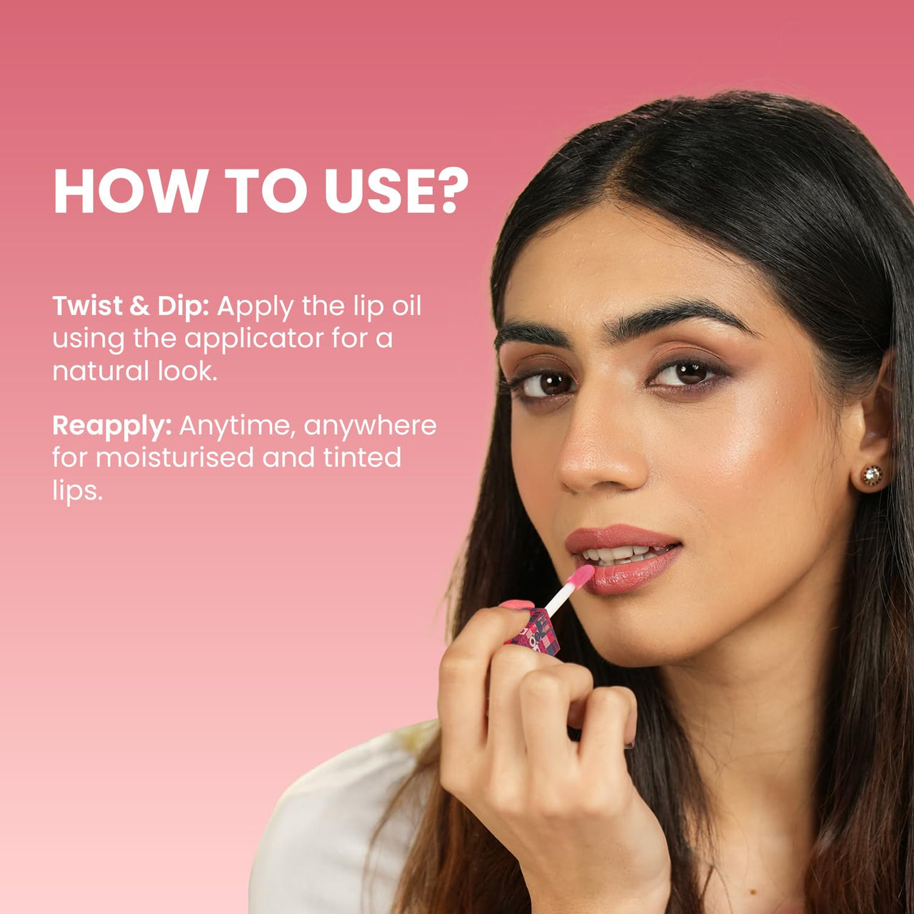 Swiss Beauty Dip Tint Colour Changing PH Lip Oil | With Vitamin E for Long-Lasting Nourishment and Hydration| Soft and Natural Pink Lips | Shade- Strawberry, 3ml