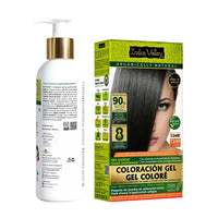 INDUS VALLEY Hair Color Trial Pack | Black With Colour Protection Shampoo (200 ml)