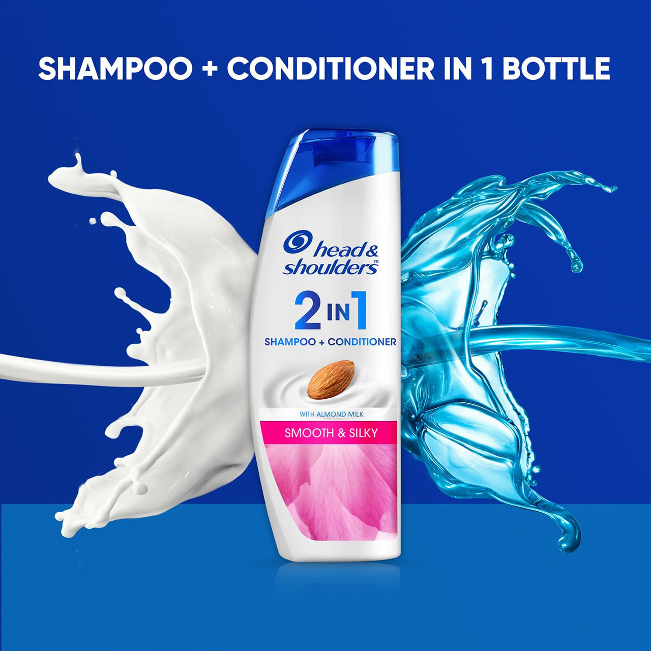 Head & Shoulders 2-in-1 Smooth and Silky Anti Dandruff Shampoo + Conditioner for Women & Men, With Almond Milk (180 ml)