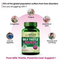 Vlado's  HIMALAYAN ORGANICS Milk Thistle Extract With 800Mg Of Silybum Marianum Detox Supplement For Men And Women For Healthy Liver | Boost Metabolism And Maintain Cholesterol level - 120 Vegetarian Capsules