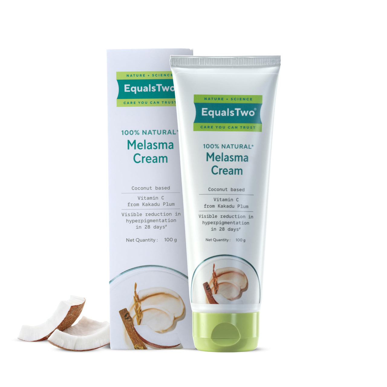 EQUALSTWO Natural Melasma Cream 100g, Pigmentation Removal Cream for Even Skin Tone, Dark Spot Removal Cream Enriched with Rice Barn, Kakadu Plum, Marshmellow & Licorice roots, Pack 1
