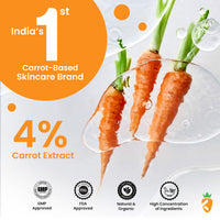 Karrot Natural Skincare Carrot Exfoliating Scrub for Glowing and Brightening Skin, Revitalizes Dullness and Rejuvenates, Contains Green Tea, Thyme Oil, For Men and Women, All Skin Types, 100gms