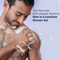 Bella Vita Luxury Skai Aquatic Unisex Body Wash Refreshing Shower Gel for Deep Cleansing, Hydrating & Moisturising Skin with Aloe Vera 500 Ml