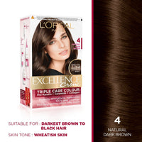 L'Oreal Paris Magic Retouch, 75ml - 2 Dark Brown and Excellence Creme Hair Color, 72ml+100g - 4 Natural Dark Brown