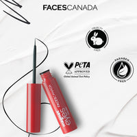 FACESCANADA Magneteyes Matte Liquid Eyeliner-Black, 3.5Ml Nautral Black Finish Quick Drying 24Hr Long Lasting Fine Tip For Precise Smooth Application Almond Oil Enriched Waterproof Smudgeproof