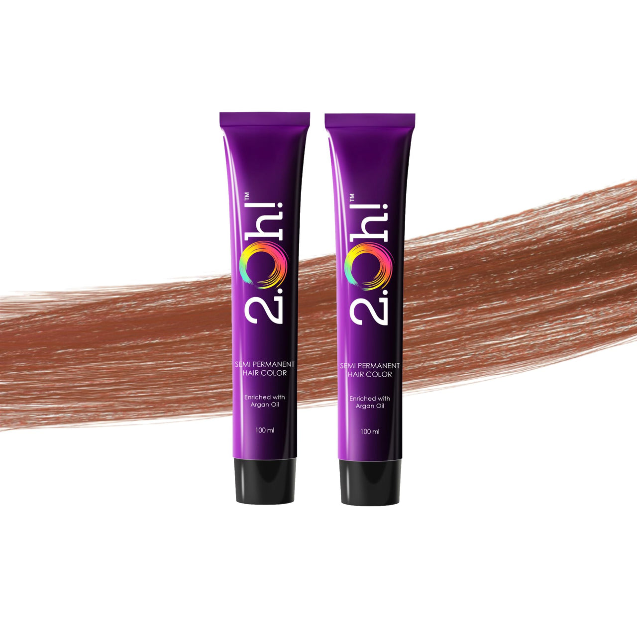 2.Oh! Italian- Hazelnut Brown Hair Color For Women & Men | Ammonia-Free DIY Semi Permanent Hair Color | Enriched with Argan Oil | Lasts upto 12-15 Washes | Pack of 2