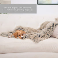 Best Friends by Sheri Calming Shag Fur Pet Throw Blanket, Taupe, 30