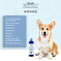 Richard’s Organics Flea and Tick Shampoo for Dogs – 100% All-Natural Actives Kills Fleas, Ticks and Repels Mosquitos – Gentle, Won’t Dry Skin, Great Smelling Essential Oils (12oz bottle),FG00440 12 Ounce