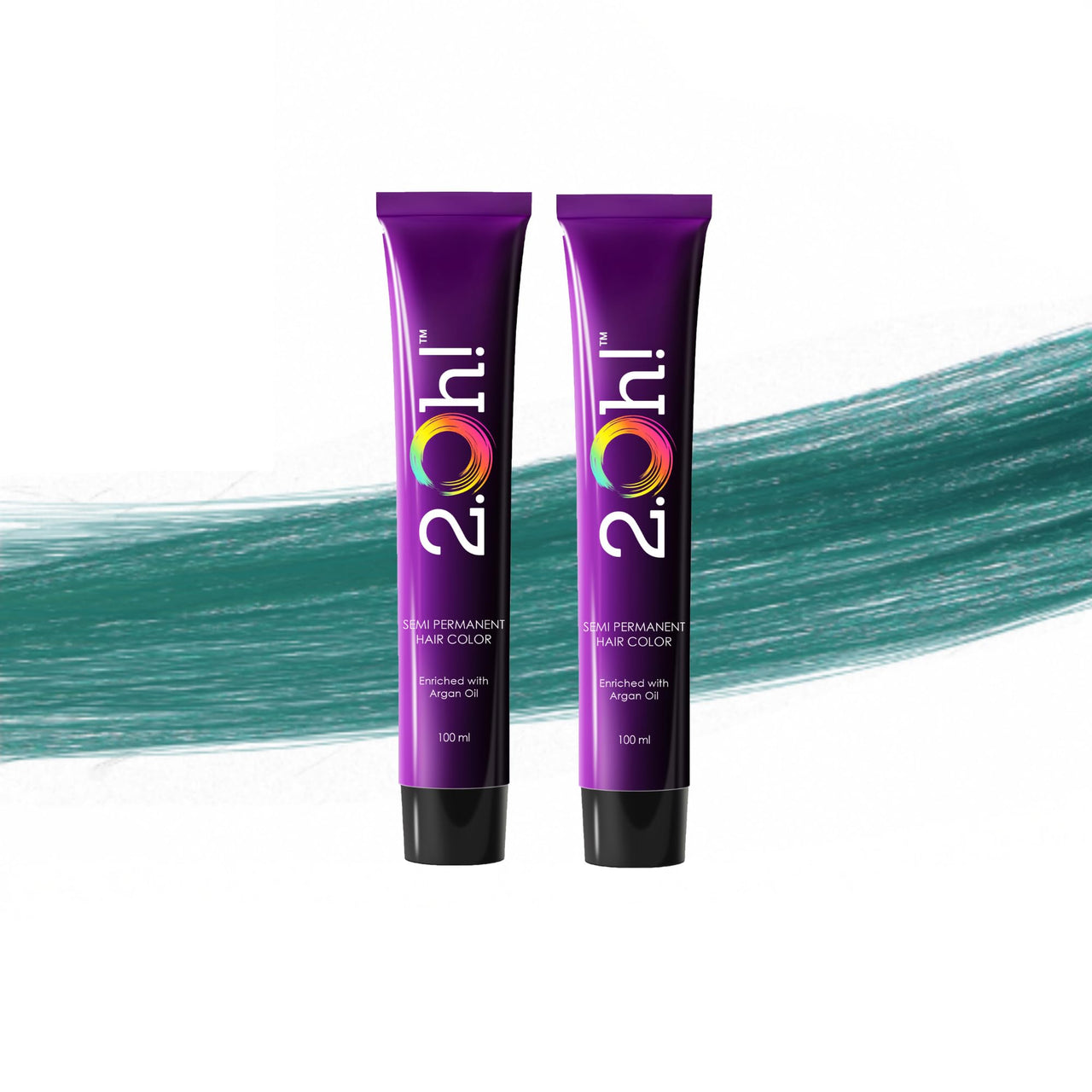 2.Oh! Italian- Aqua Marine Hair Color For Women & Men | Ammonia-Free DIY Semi Permanent Hair Color | Enriched with Argan Oil | Lasts upto 12-15 Washes | Pack of 2