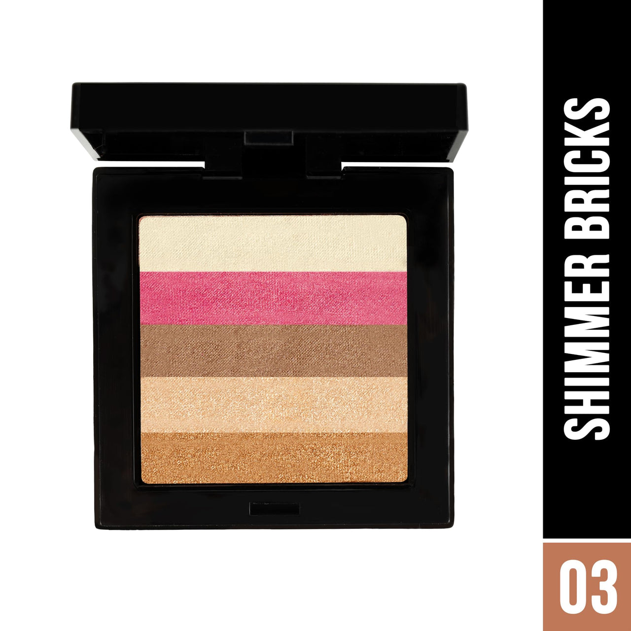 Hilary Rhoda Shimmer Bricks Highlighter Palette | Bronzers, Highlighters & Blushes | Highly Pigmented | Long Lasting & Illuminating Glow - 8.1g (Shade - 03)