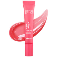 Lotus Herbals Sugar Delight Lip Balm With Spf 15 For Dry And Chapped Lips, Reduces Pigmentation, Moisturises Deeply, Glossy Finish, With Ceramides And Vitamin E, Pink Tint, Fruity Scent,(Pink, 10Gm)