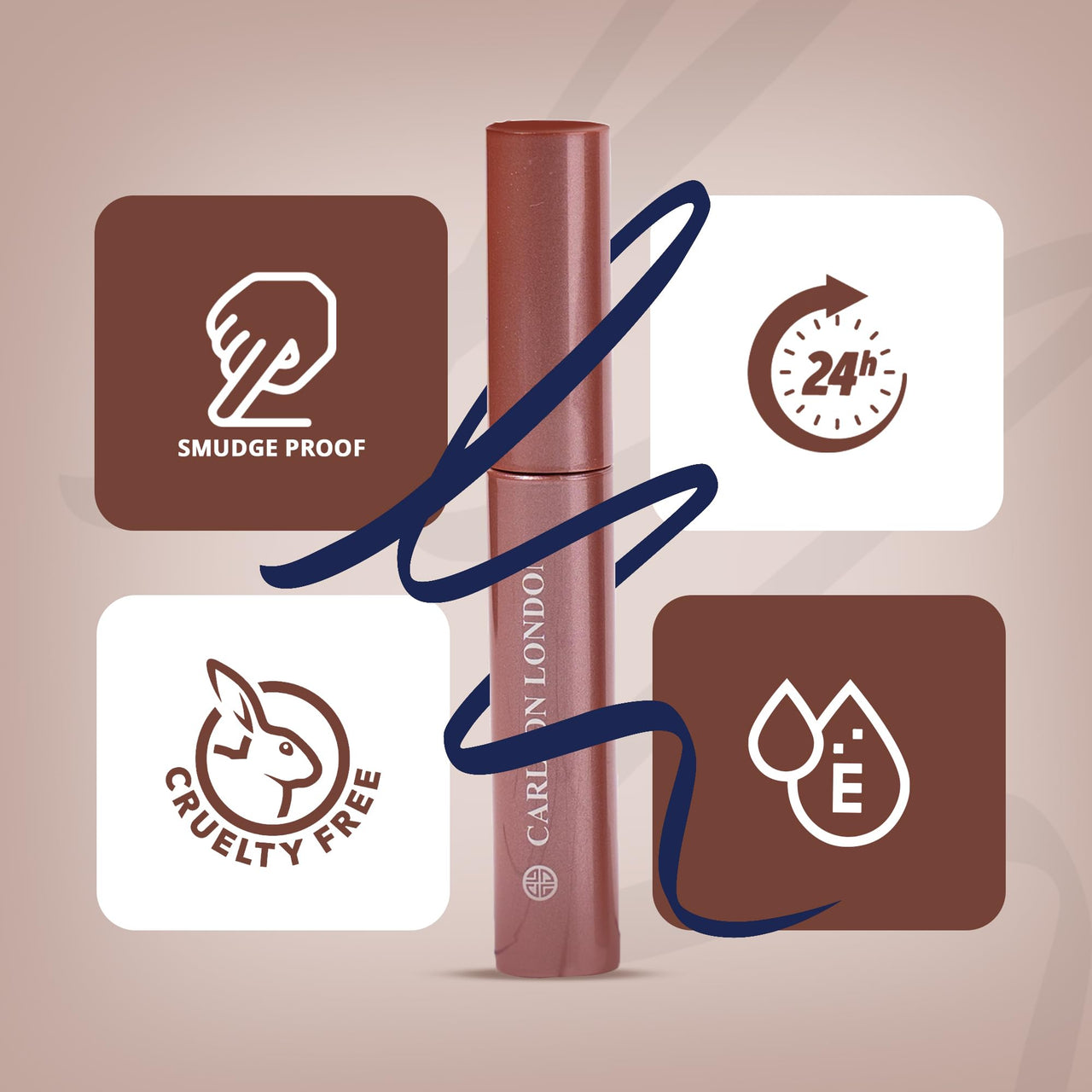 Carlton London Stunnig Black Liquid Eye Liner |Enriched With Vitamin-E |Long Lasting Matte Waterproof Liner, Smudge Proof, Transfer Proof Eye Makeup |Upto 24 Hrs - 5ML(Galactic Blue)