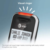 AT&T BL102-2 DECT 6.0 2-Handset Cordless Phone for Home with Answering Machine, Call Blocking, Caller ID Announcer, Audio Assist, Intercom, and Unsurpassed Range, Silver/Black 2 Handset