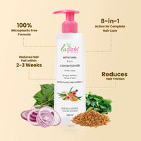 La Pink Methi Dana/Fenugreek Seeds 8-in-1 Hair Fall Conditioner 250ml for Men and Women | For Damaged and Weak Hair, Boosts Hair Volume with Hibiscus, Bhringraj, Indian bay Leaf & Onion, Sulphate Free