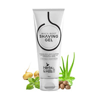 Herbs & Hills Shaving Gel for Mens - 100ml Combines MACA Root & Caffeine Anhydrous for a Close and Comfortable Shave, Protect Skin from Redness, Irritation & Razor Burn Better than Foam