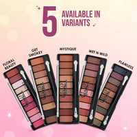 Glam21 Flawless 10 Color Eyeshadow Palette |Long-Lasting | Smudge Free | Long Wearing And Easily Blendable Eye Makeup Palette Matte, Shimmery And Metallic Finish