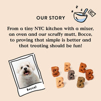 Bocce's  Bakery Chicken & Pumpkin Dog Food Toppers  All-Natural, Wheat-Free Dog Food Topper Made with Real Ingredients, Baked in The USA, 8 oz