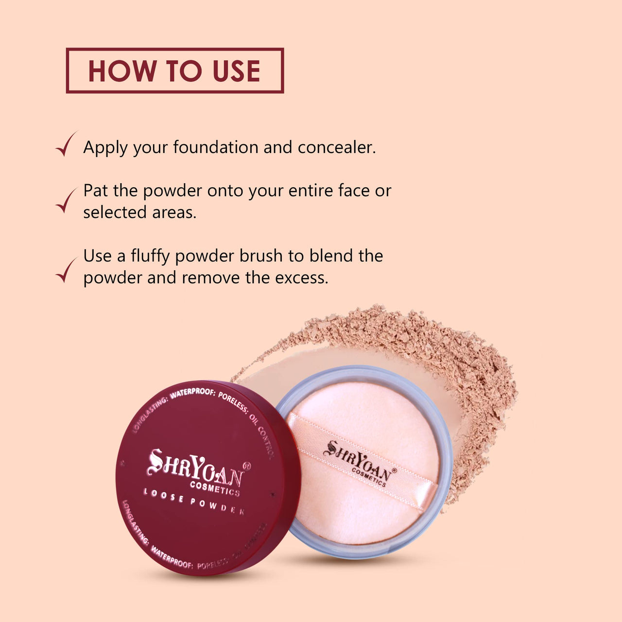 Shryoan Loose Highlighting Complexion Powder| Light Weight With Silky Feel & Easy to Use Suits All Skin Types (10g) (Shade-03)