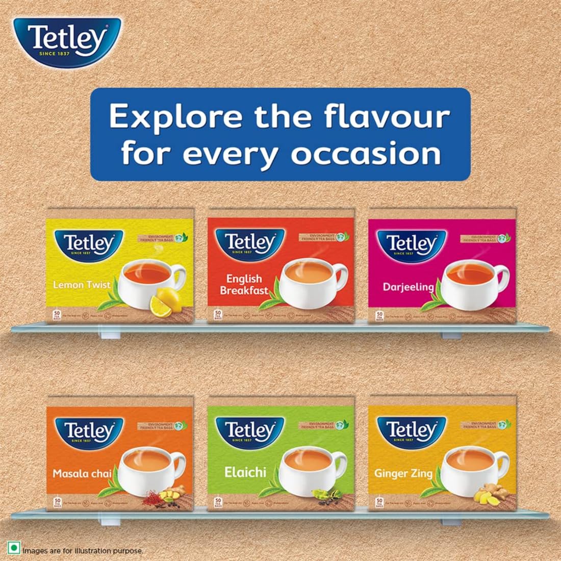 Tetley Original Black Tea - 250 Tea Bags, 425 grams, Pack of 1