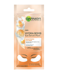 Garnier Light Complete VITAMIN C Booster Face Serum 30 ml & Hydra Bomb Eye Serum Mask, Orange, 6 g