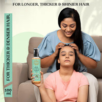 Exotic Aromas Hair Oil Blend of 11 Ayurvedic Herbs, 100 Ml, with Rosemary, Bhringraj, Bhrami, Amla, Almond Oil, For Thicker, Stronger & Shinier Hair