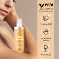 Botanic Hearth Daily Radiance Body Oil 100 ml - Lightweight Hydrating Oil with Vanilla, Coffee, Sesame Oil & Shea Butter for Glowing Skin for Men & Women - in a Premium Glass Bottle