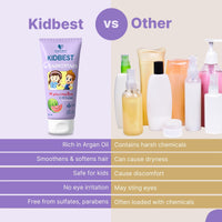 HealthBest Kidbest Conditioner for 3-13 Years Kids | Nourishing Hair, Hair Smoothing | Tear, Paraben, SLS free | Watermelon Flavor | 200ml (Pack of 2)
