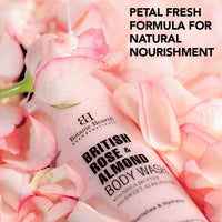 Botanic Hearth British Rose & Almond Body Wash with Shea Butter | Moisturizing Body Wash Shower Gel for Softer, Smoother Skin | Sulfate & Paraben Free | for Women & Men | 245ml